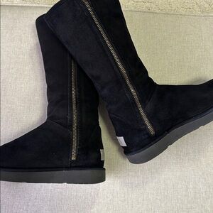 UGG Black Mid Calf Tall Boots Size 6
